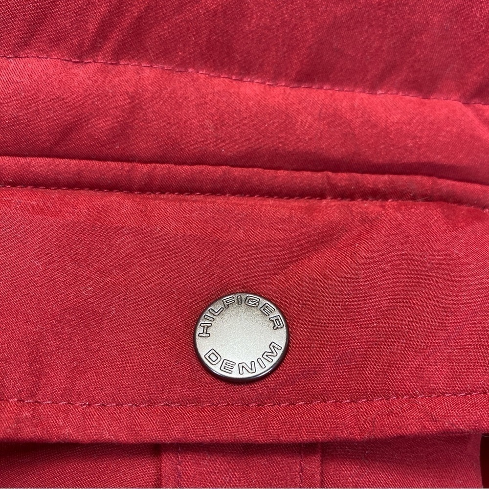Men's Vintage Tommy Hilfiger Down Red Label Premium Red Puffer Vest Vtg Large - Picture 8 of 15